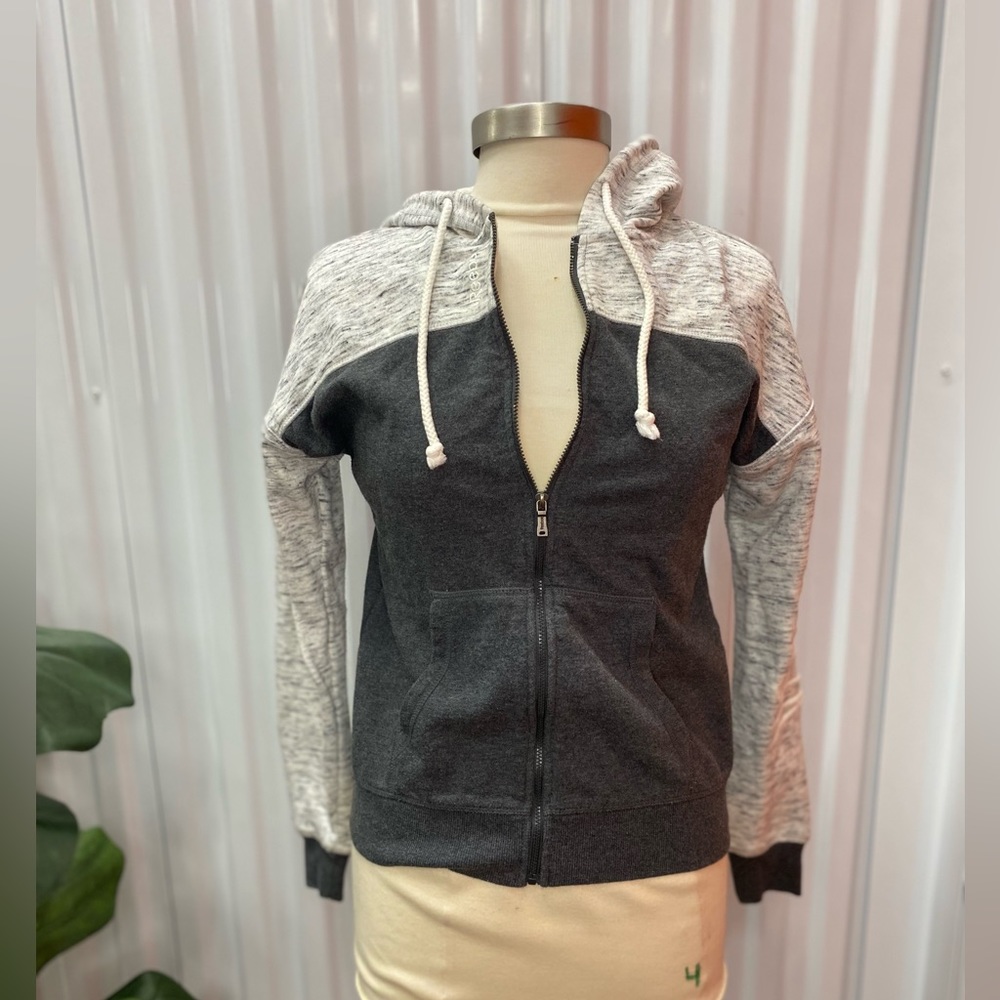 Reebok‎ Zipup Hoodie- Two-Toned Gray Size S
